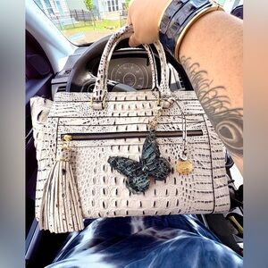 😳🚨SALE🚨😳 NWOT BRAHMIN VINTAGE ⏳ MARBLE MELBOURNE ANNA SATCHEL 🎄